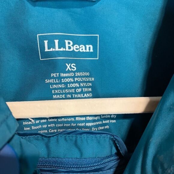LL Bean Turquoise Raincoat with Wool liner - Picture 5 of 11